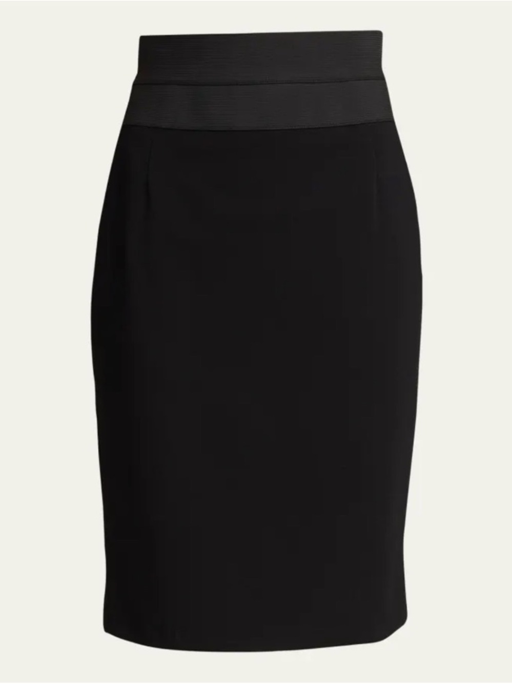 Express Black Pencil Skirt with Satin Trim